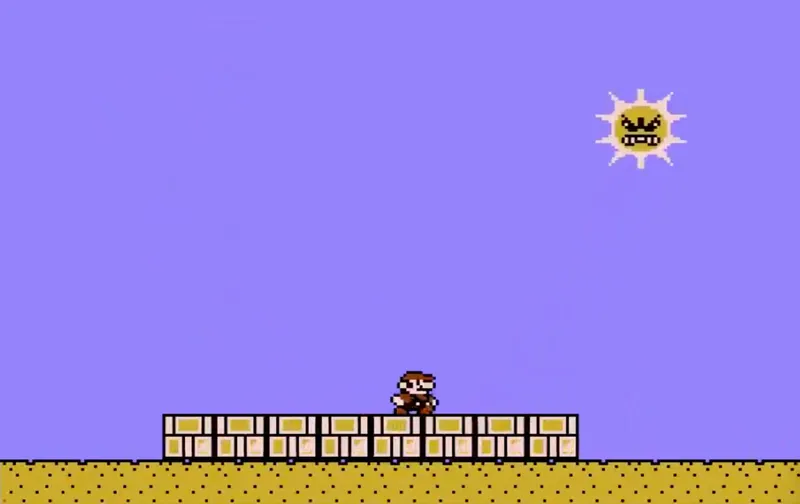 High Quality Super Mario 3 Sun Level Blank Meme Template