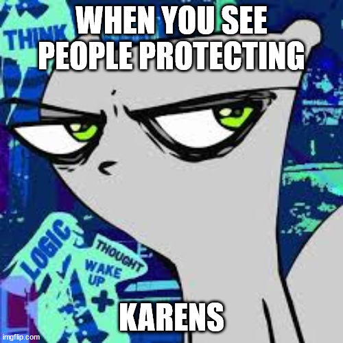 foamy | WHEN YOU SEE PEOPLE PROTECTING; KARENS | image tagged in foamy | made w/ Imgflip meme maker