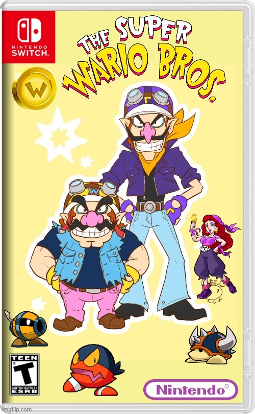 A WARIO AND WALUIGI GAME | image tagged in nintendo switch,wario,waluigi,super mario bros,fake switch games | made w/ Imgflip meme maker