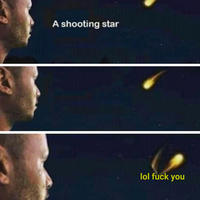 High Quality a shooting star Blank Meme Template