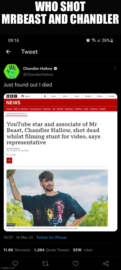 What challenge did they did? | WHO SHOT MRBEAST AND CHANDLER | image tagged in bruh moment | made w/ Imgflip meme maker