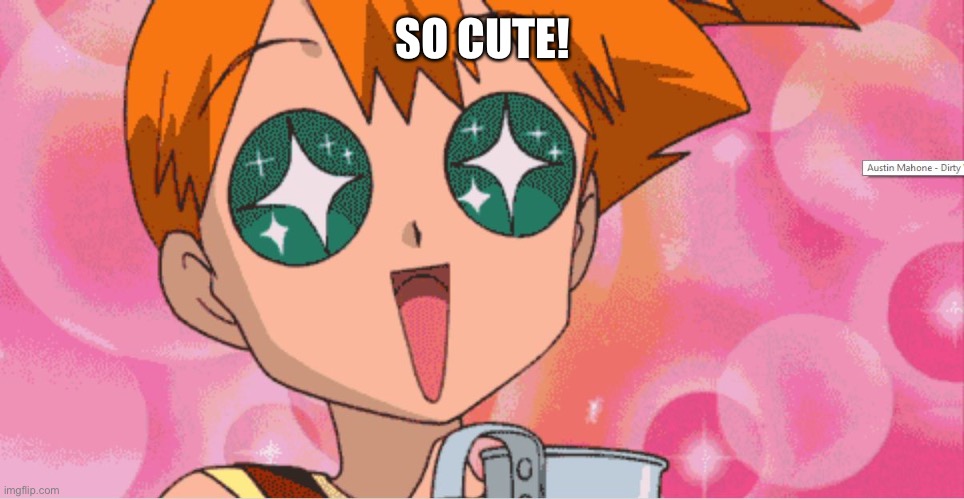 Super Excited Misty Anime Sparkle Eyes | SO CUTE! | image tagged in super excited misty anime sparkle eyes | made w/ Imgflip meme maker