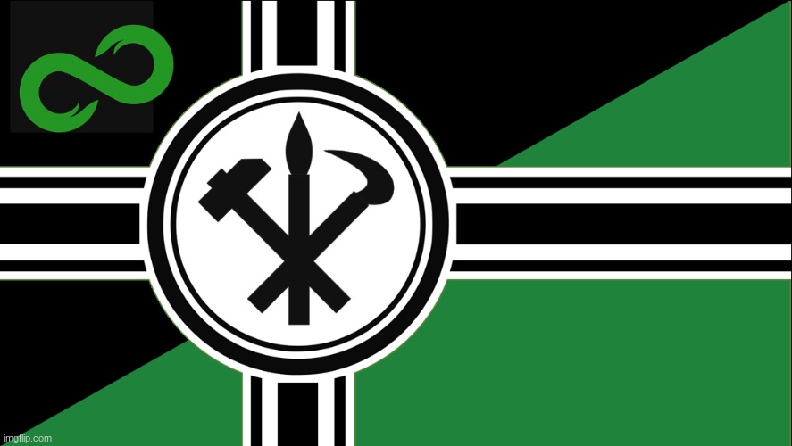 Anarcho Primitivist Juche Kekistani Nationalism with 8chan characteristics | made w/ Imgflip meme maker