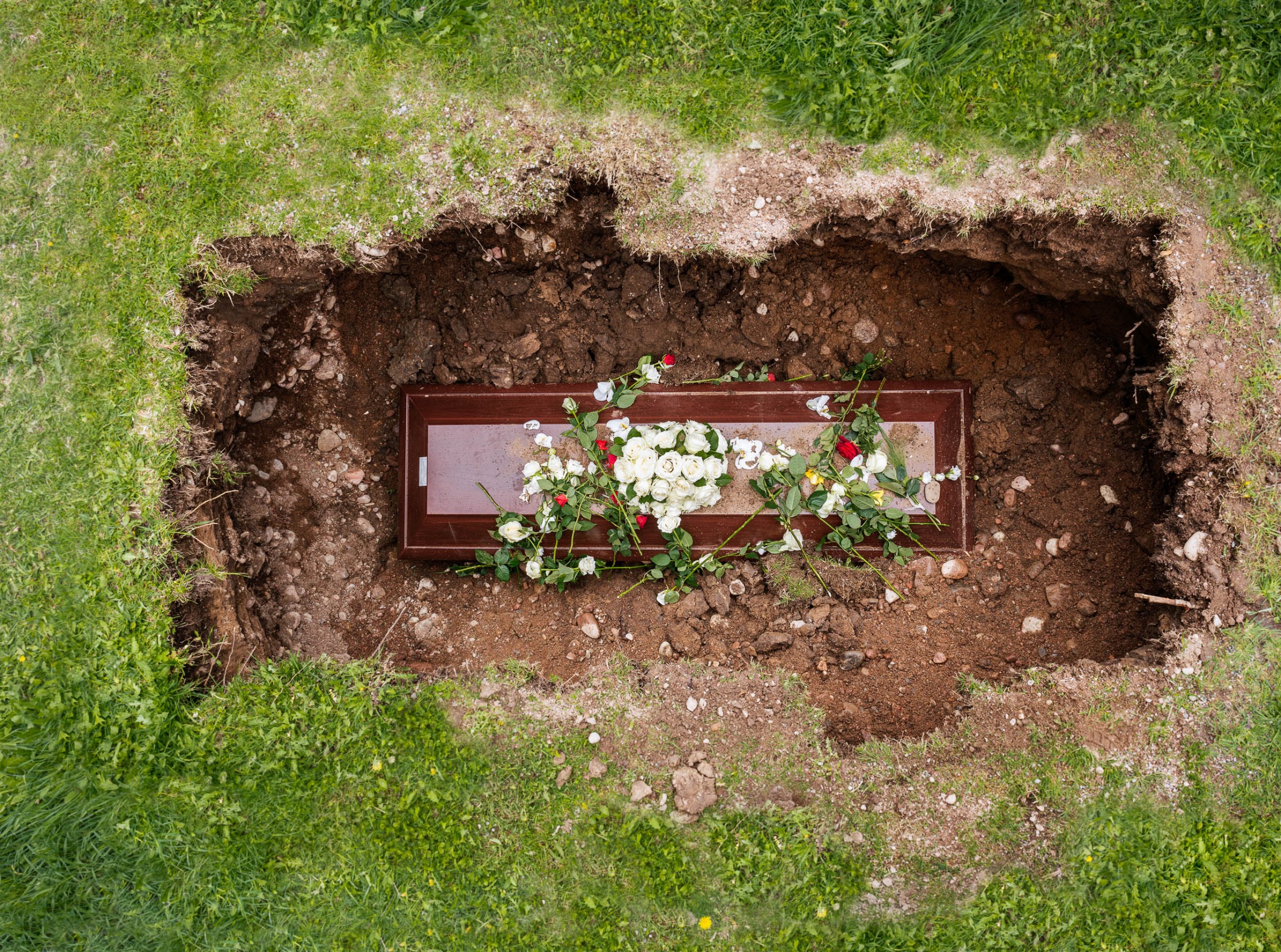 Coffin being buried Blank Meme Template