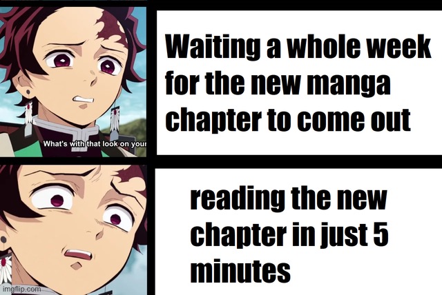 More like a whole month | image tagged in manga | made w/ Imgflip meme maker