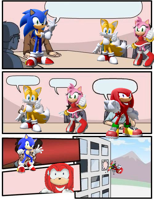 High Quality Sonic Meeting Boardroom Blank Meme Template