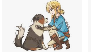 High Quality link petting a dog Blank Meme Template