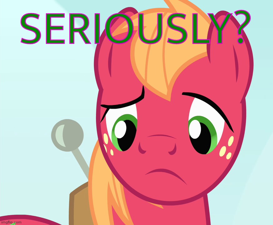 Confused Big Macintosh (MLP) | SERIOUSLY? | image tagged in confused big macintosh mlp | made w/ Imgflip meme maker