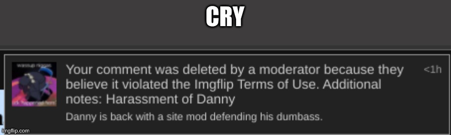 CRY | made w/ Imgflip meme maker