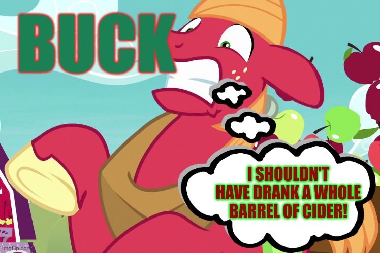 BUCK I SHOULDN'T HAVE DRANK A WHOLE BARREL OF CIDER! | made w/ Imgflip meme maker