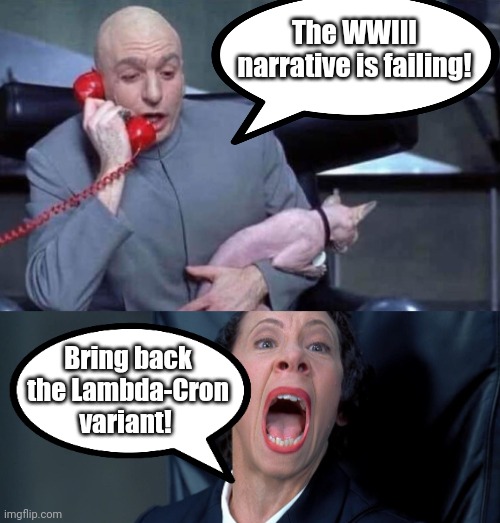 Don't worry, the boosters for next month's variant were shipped last month | The WWIII narrative is failing! Bring back the Lambda-Cron variant! | image tagged in nuremburg,genocide,sterility,myocardial,blood clots,vaids | made w/ Imgflip meme maker