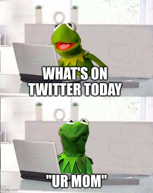 lol | WHAT'S ON TWITTER TODAY; "UR MOM" | image tagged in instagram,instant regret | made w/ Imgflip meme maker