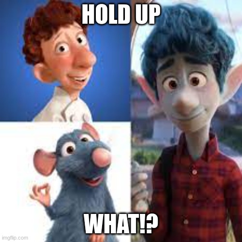 wait----- is remy gay? | HOLD UP; WHAT!? | image tagged in gay,remy the rat | made w/ Imgflip meme maker