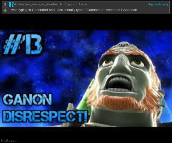 image tagged in ganon disrespect | made w/ Imgflip meme maker