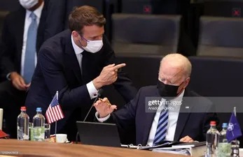 High Quality Macron and Biden Blank Meme Template