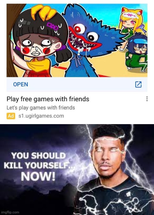 image tagged in you should kill yourself now | made w/ Imgflip meme maker