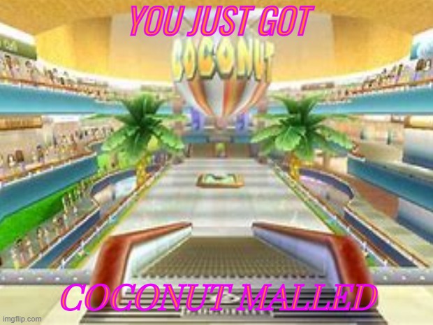 You just got Coconut Malled | YOU JUST GOT; COCONUT MALLED | image tagged in coconutmalled | made w/ Imgflip meme maker