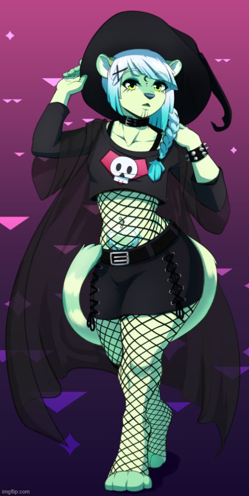 Goth BF (By Tyroo) | image tagged in furry,femboy,cute,goth | made w/ Imgflip meme maker