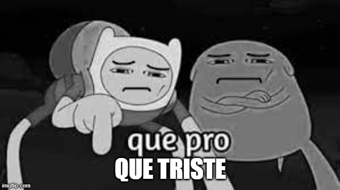 que triste | QUE TRISTE | image tagged in funny memes | made w/ Imgflip meme maker