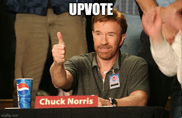 Chuck Norris Approves Meme | UPVOTE | image tagged in memes,chuck norris approves,chuck norris | made w/ Imgflip meme maker