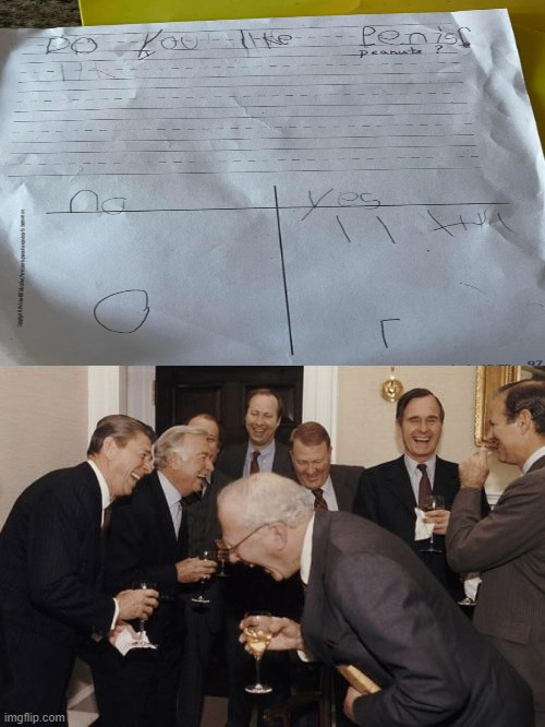 context: this 6yo tried spelling peanuts and umm | image tagged in memes,laughing men in suits | made w/ Imgflip meme maker