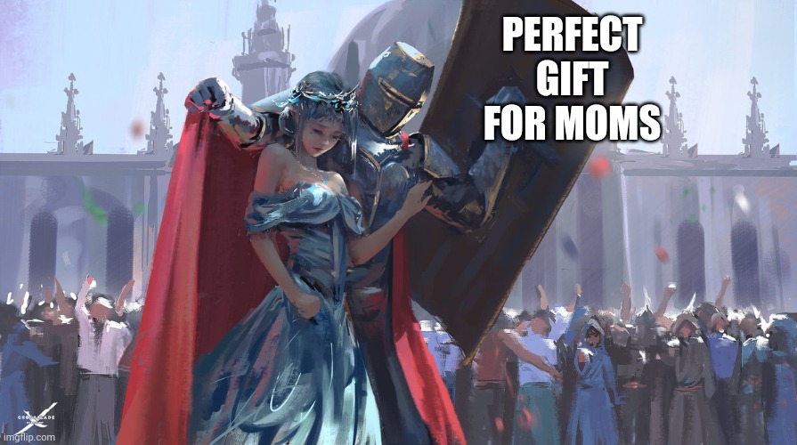 Knight Protecting Princess | PERFECT GIFT FOR MOMS | image tagged in knight protecting princess | made w/ Imgflip meme maker