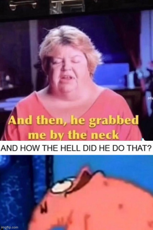 I Don't Know Patrick, She Has No Neck! | image tagged in and how the hell did he do that,memes,unfunny | made w/ Imgflip meme maker