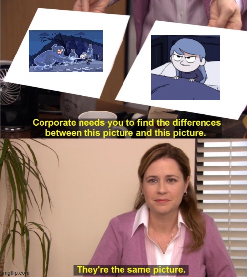 Hilda memes that in April later | image tagged in memes,they're the same picture | made w/ Imgflip meme maker