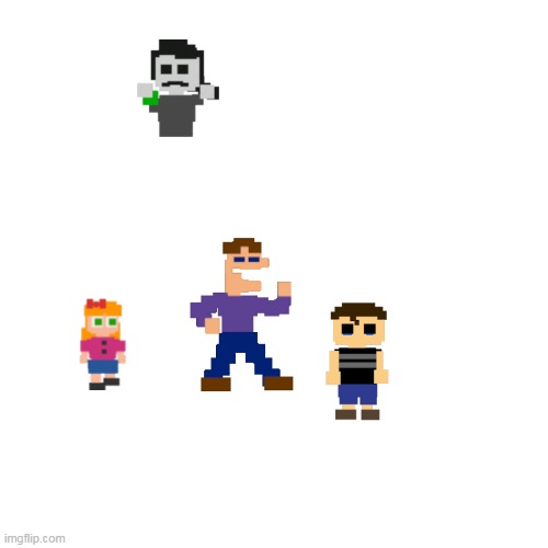 CHAR;IE EMILY AND THE AFTON KIDS | image tagged in memes,blank transparent square | made w/ Imgflip meme maker