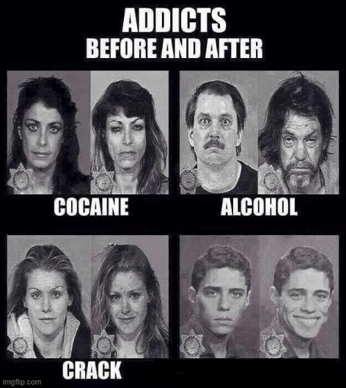 Addicts before and after | image tagged in addicts before and after | made w/ Imgflip meme maker