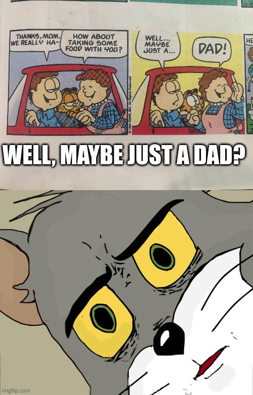 Well maybe just a dad? | WELL, MAYBE JUST A DAD? | image tagged in memes,unsettled tom | made w/ Imgflip meme maker