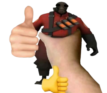 High Quality Pyro Thumbs Up Blank Meme Template