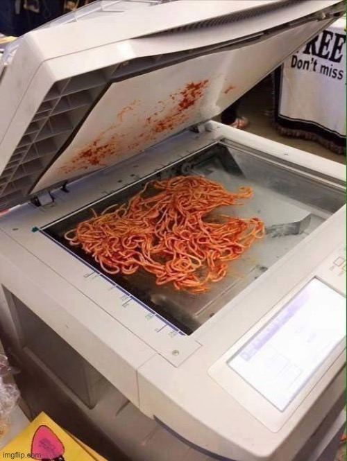 they tried to scan spaghetti | made w/ Imgflip meme maker