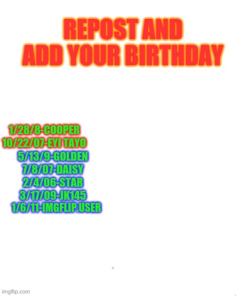 repost and add yours |  1/6/11-IMGFLIP.USER | image tagged in do it | made w/ Imgflip meme maker