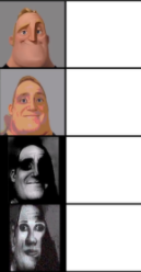 High Quality mr incredible becomes uncanny Blank Meme Template
