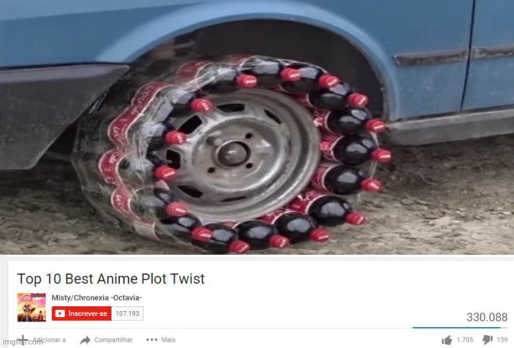 That car tire, lol | image tagged in top 10 best anime plot twist,memes,comment section,comments,tire,car | made w/ Imgflip meme maker
