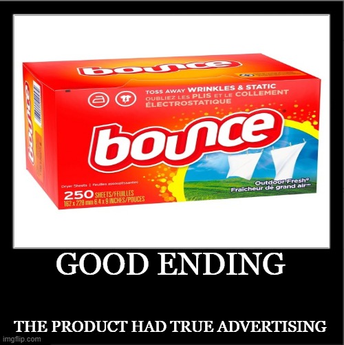 GOOD ENDING THE PRODUCT HAD TRUE ADVERTISING | made w/ Imgflip meme maker