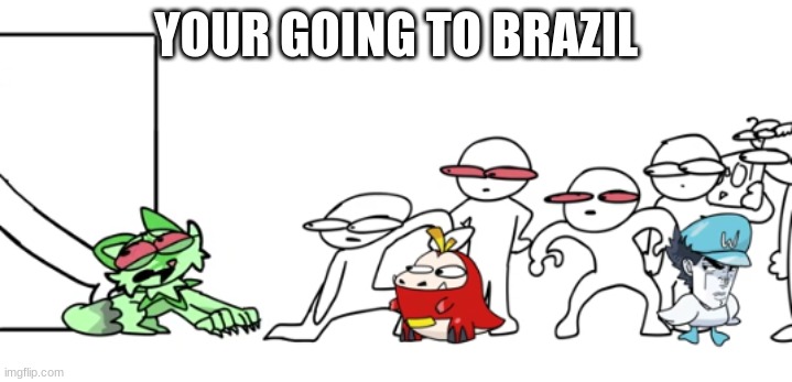 Weed cat goes to brazil | YOUR GOING TO BRAZIL | image tagged in weed cat goes to brazil | made w/ Imgflip meme maker