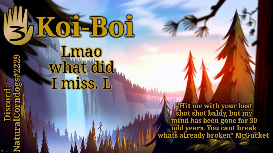 I heard people are getting banned? | Lmao what did I miss. L | image tagged in gravity falls template | made w/ Imgflip meme maker