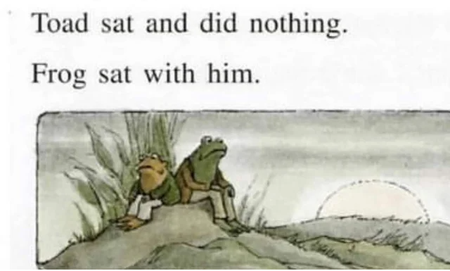 High Quality Frog and Toad do nothing Blank Meme Template