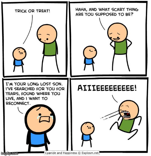 scariest halloween costume there is | image tagged in comics/cartoons | made w/ Imgflip meme maker