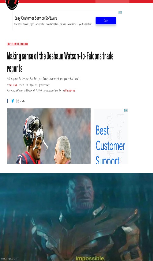 image tagged in thanos impossible | made w/ Imgflip meme maker