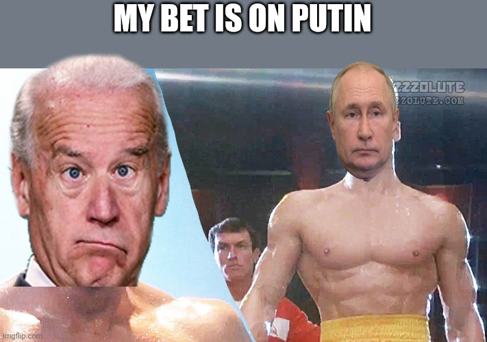 Ding ding goes the bell | MY BET IS ON PUTIN | image tagged in russia,united states | made w/ Imgflip meme maker