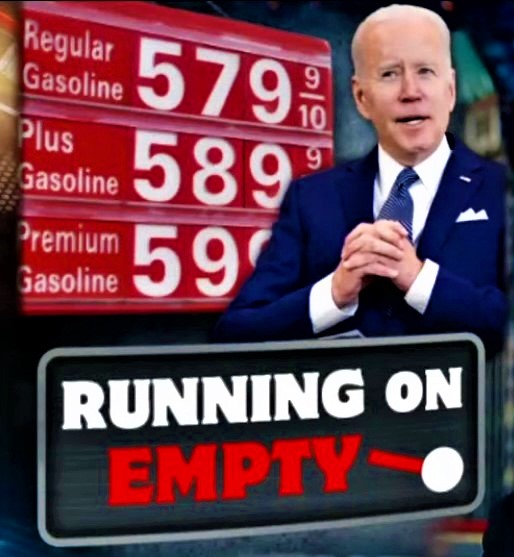 Biden running on empty Blank Meme Template