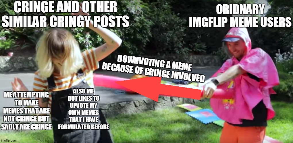 Me vs general imgflip users | CRINGE AND OTHER SIMILAR CRINGY POSTS ORIDNARY IMGFLIP MEME USERS ME ATTEMPTING TO MAKE MEMES THAT ARE NOT CRINGE BUT SADLY ARE CRINGE DOWNV | image tagged in target aquired,cringe,oh no cringe | made w/ Imgflip meme maker