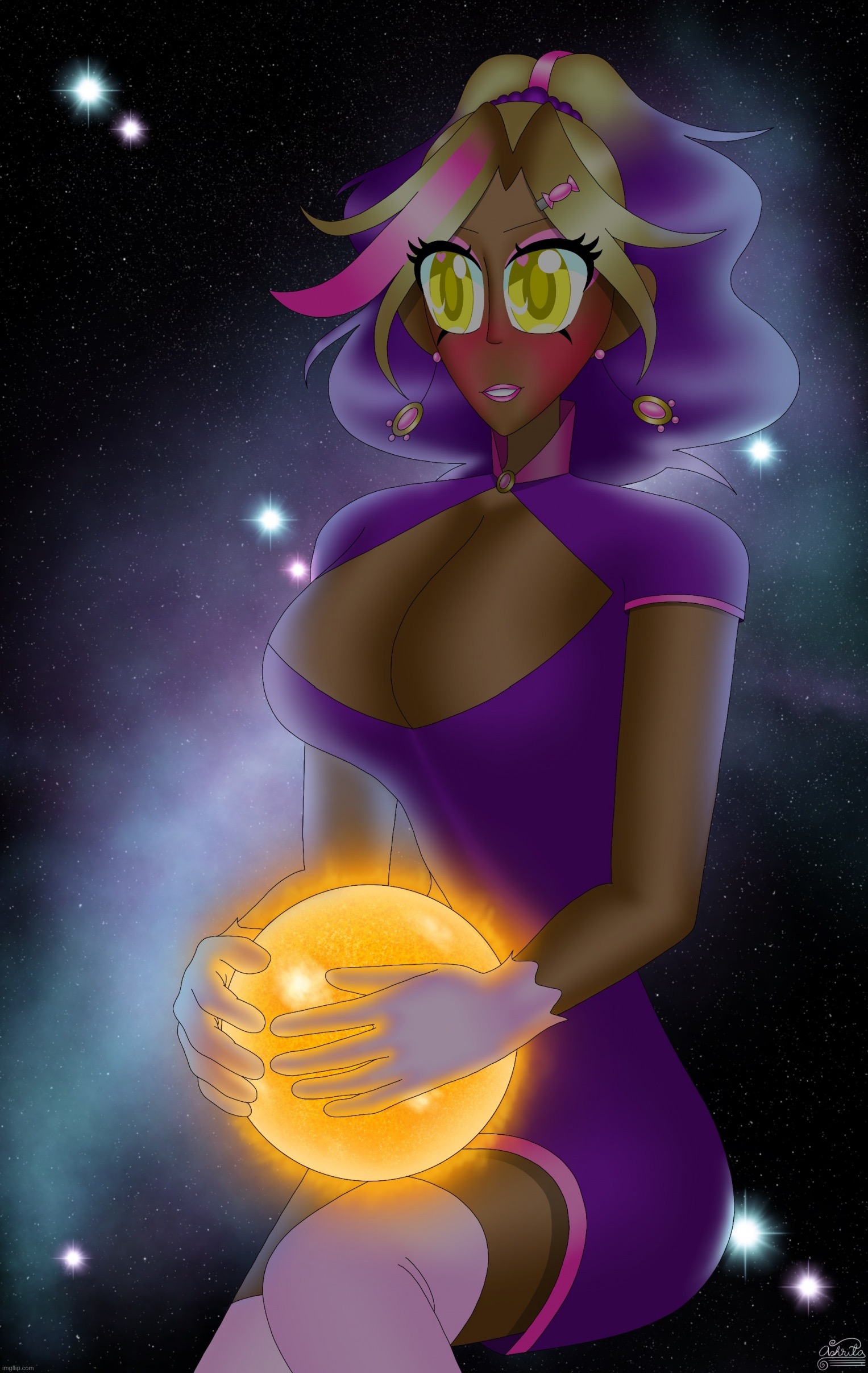 BOOBS | image tagged in kashiko holding the sun | made w/ Imgflip meme maker