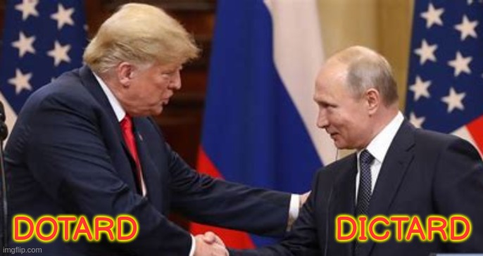 Dumb & Dumber | DOTARD                       DICTARD | image tagged in losers,donald trump,vladimir putin,dumb and dumber | made w/ Imgflip meme maker