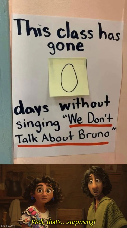 All the Kids in the Neighborhood Are Singing Songs from “Encanto.” | Well, that’s…surprising! | image tagged in funny memes,encanto,bruno | made w/ Imgflip meme maker