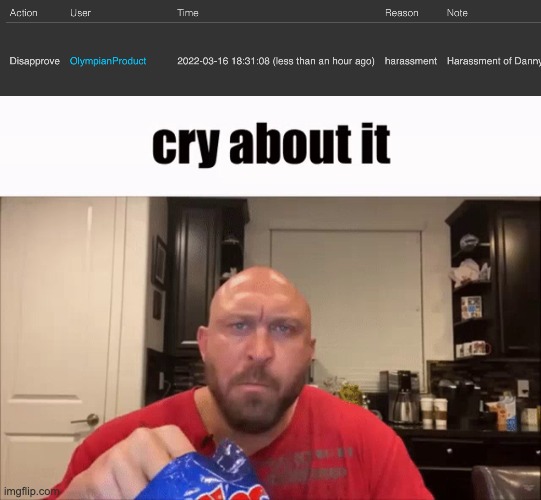 Smh Danish stans are more fatherless than Dream stans | image tagged in cry about it | made w/ Imgflip meme maker