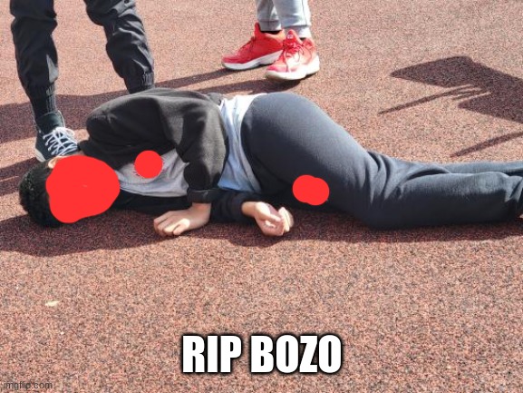 im the one with the red sneakers lol | RIP BOZO | made w/ Imgflip meme maker
